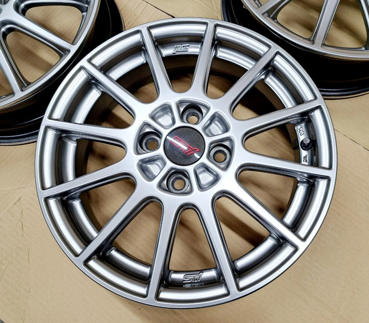 JDM Superb Condition Subaru Stella STI Genuine Option 15 Wheels 4-Pack No Tires - Image 8