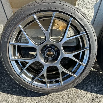 JDM BBS 18 Diamond Black Wheel Set No Tires