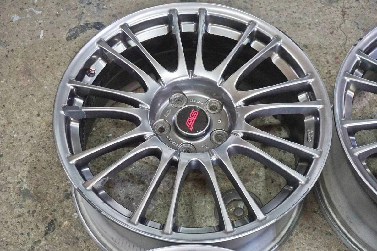 JDM Forged Subaru BBS RV739 WRX STI genuine OP 18in 8.5J +55 PCD114.3 No Tires - Image 2