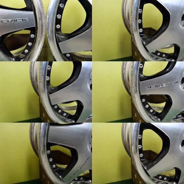 JDM Used 4-wheel Weds Maverick 607D wheels 19 x 8.5J +48 & 9J +45 5H 1 No Tires - Image 8