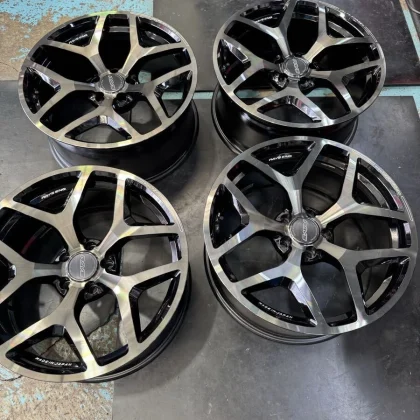 JDM RAYS WALTZ FORGED SD5 8.5J x 19+22 Black Clear Polished 5-Hole PCD No Tires