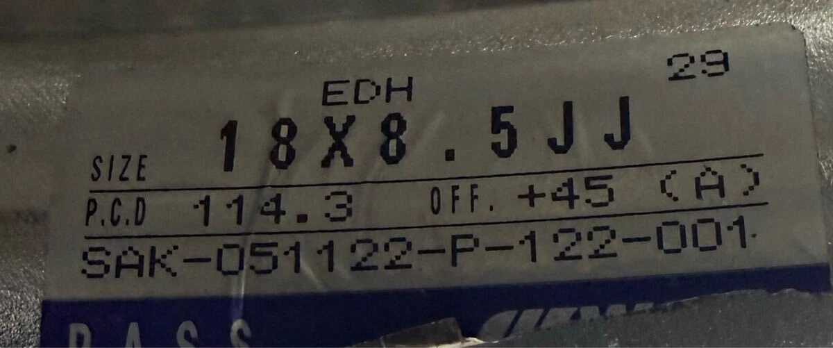 JDM Rare WORK Euroline DH 188.5J+45 PCD114.3 5-hole 5H Euroline deep r No Tires - Image 10