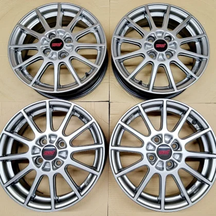 JDM Superb Condition Subaru Stella STI Genuine Option 15 Wheels 4-Pack No Tires