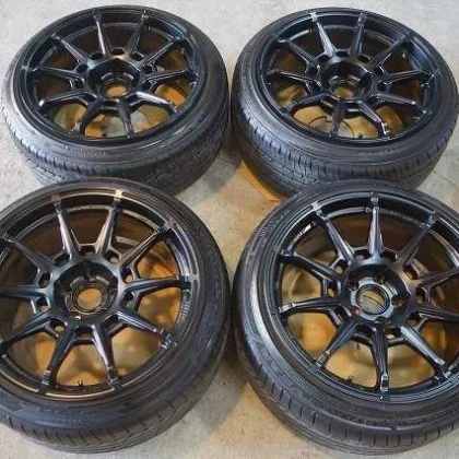 JDM Used 225/40R18 Kyoho AME Galerna Refino 5H114.3 9.5J+22 ENKEI Drif No Tires