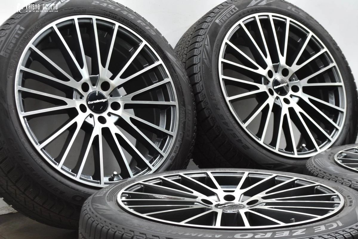 JDM Replacement Euro Design 19-inch 8.5J +33 PCD112 Pirelli Ice Asimme No Tires - Image 2