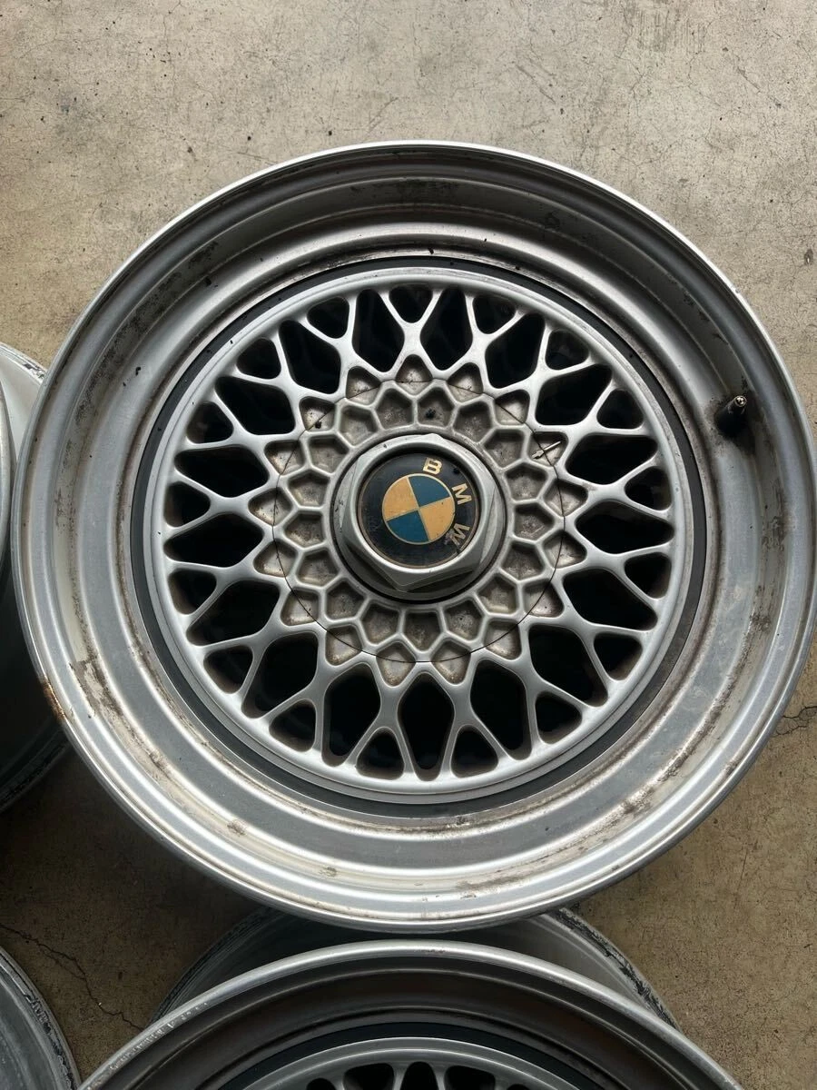 JDM BMW Genuine Wheels Old Car BBS? 16-inch 4Book Mesh Actual Measurem No Tires - Image 4