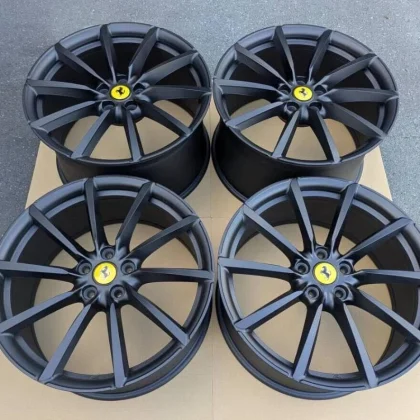 JDM Forging Ferrari F12 Bell Linetta Genuine 20 Semi-Gloss Black Paint No Tires