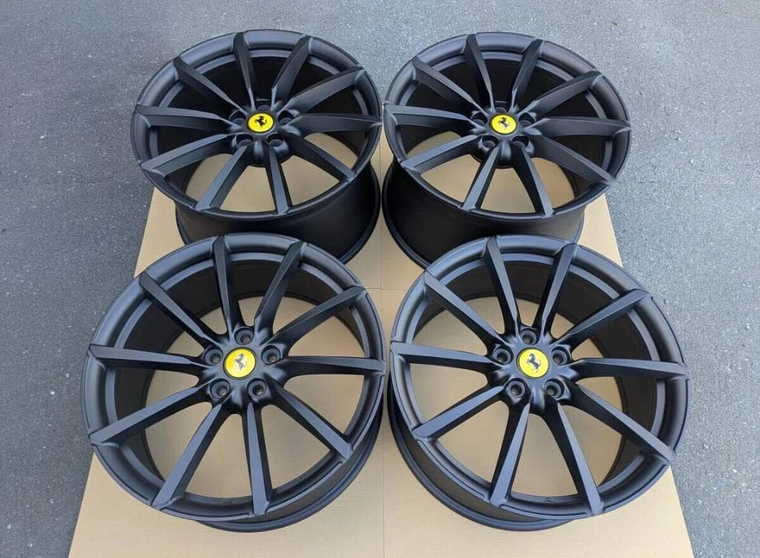 JDM Forging Ferrari F12 Bell Linetta Genuine 20 Semi-Gloss Black Paint No Tires