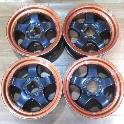 JDM WORK XTRAP S1HC 8J-18+35 18-inch aluminum wheels 4-wheel orange/bl No Tires