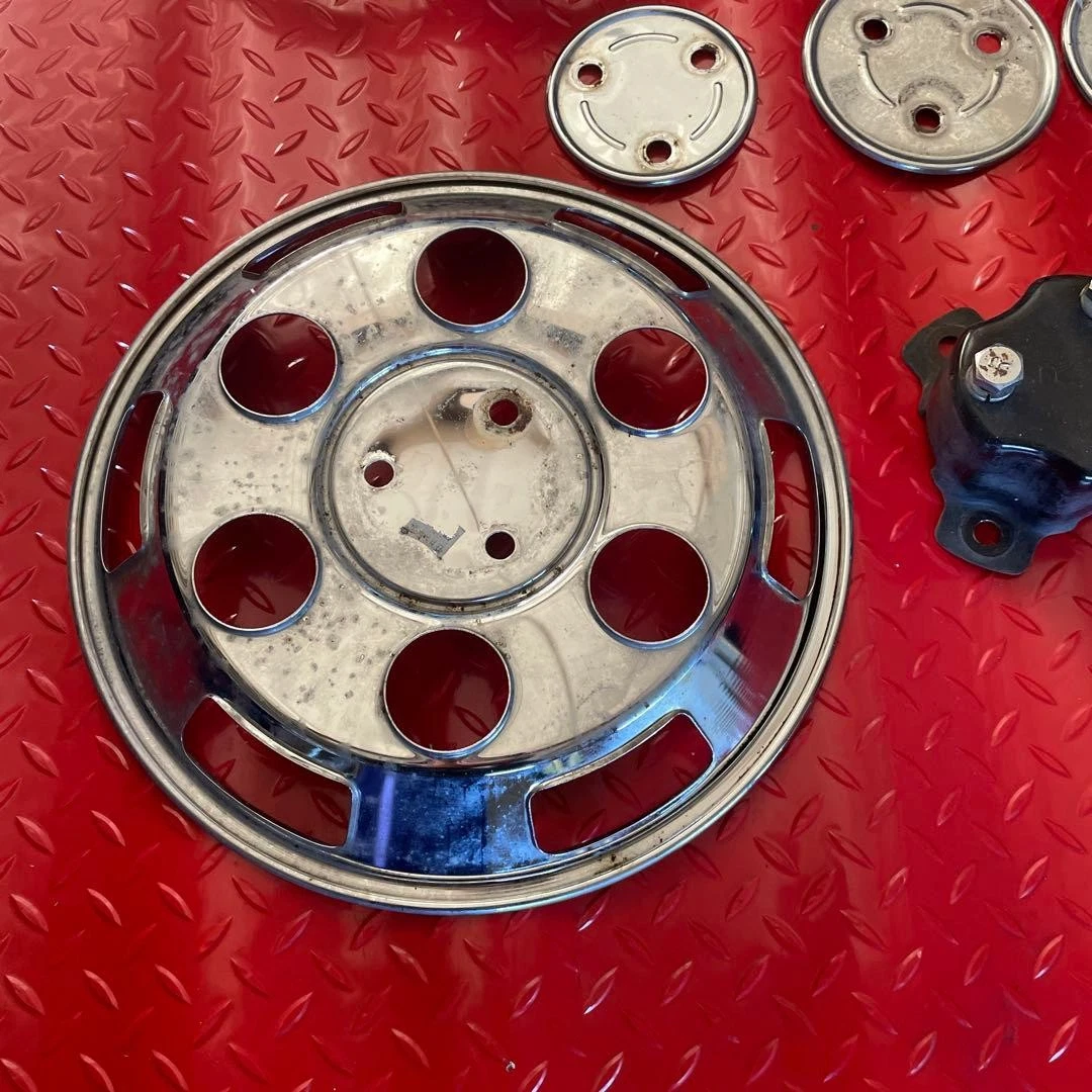 JDM Small size metal plated wheel cap cover for trucks No Tires - Image 10