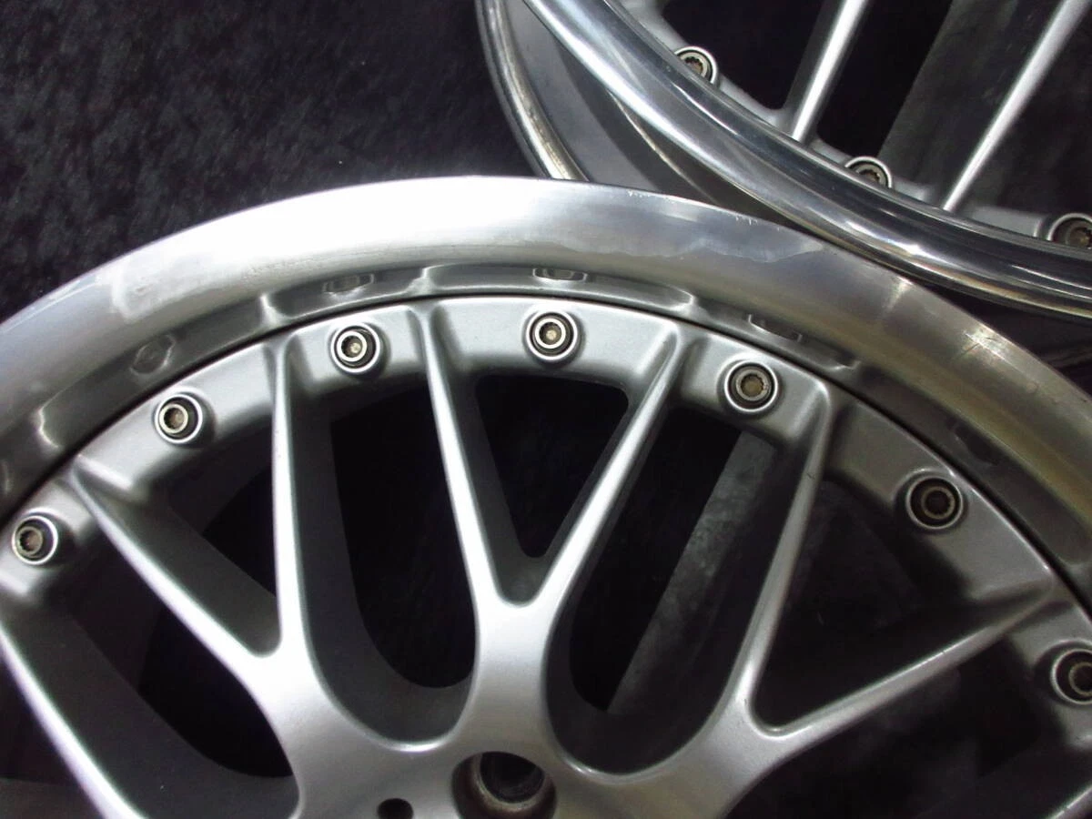 JDM Rare BMW E38 genuine optional BBS Black Spoke Composite II wheels No Tires - Image 6