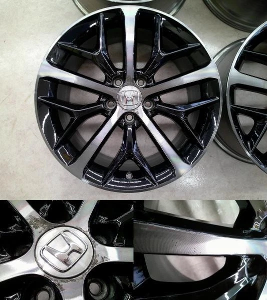 JDM Used 4-piece aluminum wheel set Honda FK Civic late model genuine No Tires - Image 4