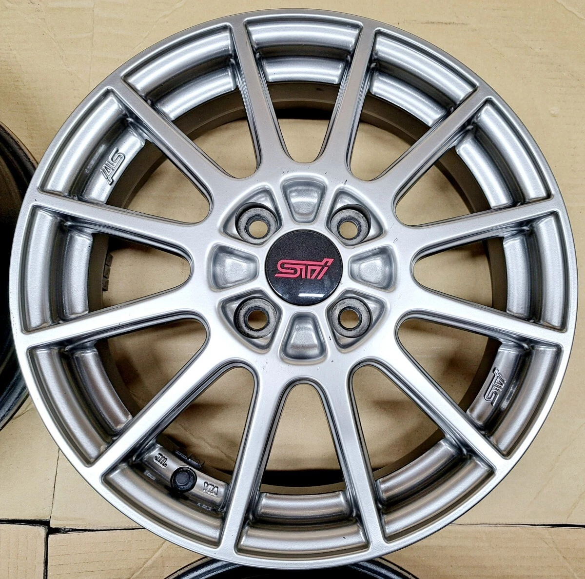 JDM Superb Condition Subaru Stella STI Genuine Option 15 Wheels 4-Pack No Tires - Image 5