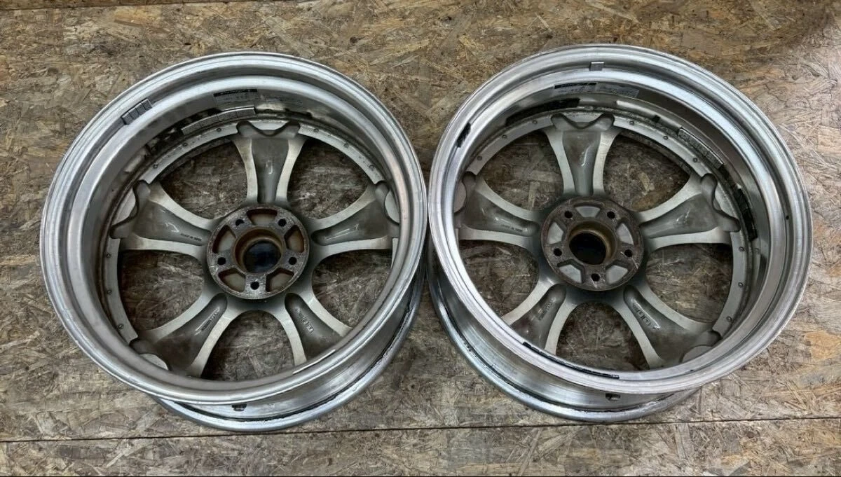 JDM Rare Amistad Bright wheels 198.5J+42 PCD114.3 5-hole 5H discontinu No Tires - Image 4