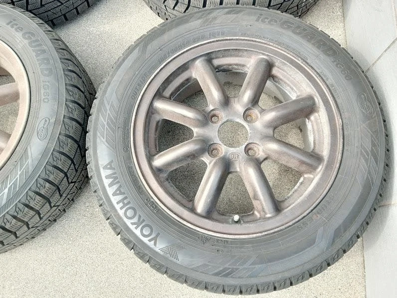 JDM BR Roadster Levin Civic Winter 185/60R14 Black Racing Tires No Tires - Image 6