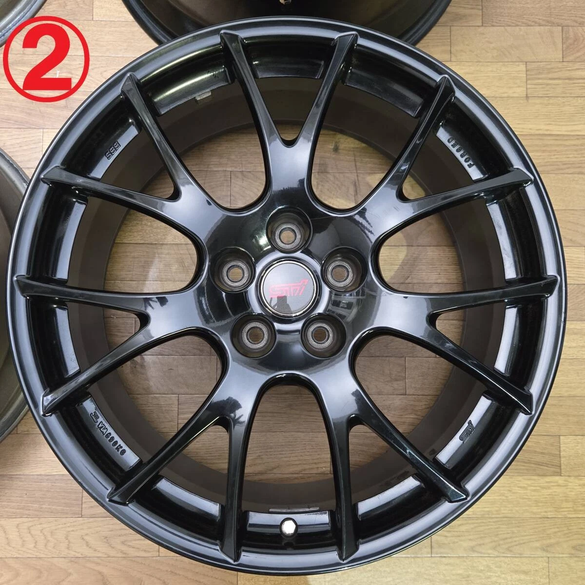 JDM 198.5J +53 PCD114.3 WRX STI S207 Genuine BBS RG523 forging NBR whe No Tires - Image 3