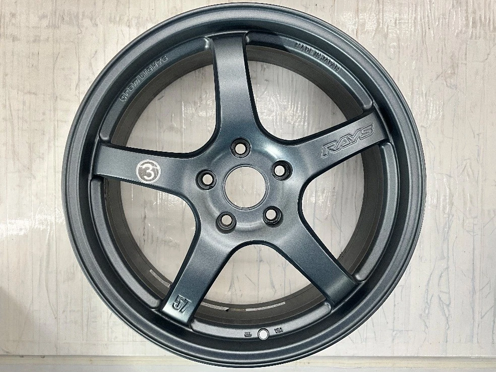 JDM Used 4-Piece Aluminum Wheel Set: 18x7.5J +50 5x114.3 PCD 18RAYS GR No Tires - Image 5