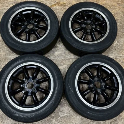 JDM Rare Watanabe Eight-Spoke 146J+35 PCD100 4-Hole 4H Wheels for Civi No Tires