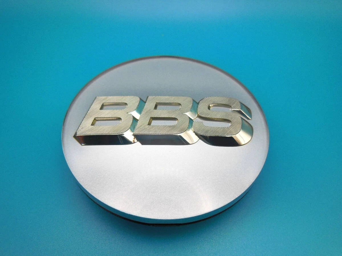 JDM BBS Platinum Silver Emblem φ70mm 3 pieces silver letter 56.24.073 No Tires - Image 6