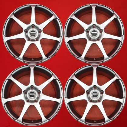 JDM AVS Model7 4wheels No Tires 17x8+30 9+38 5x114.3 Z32 R33 S14 Silver