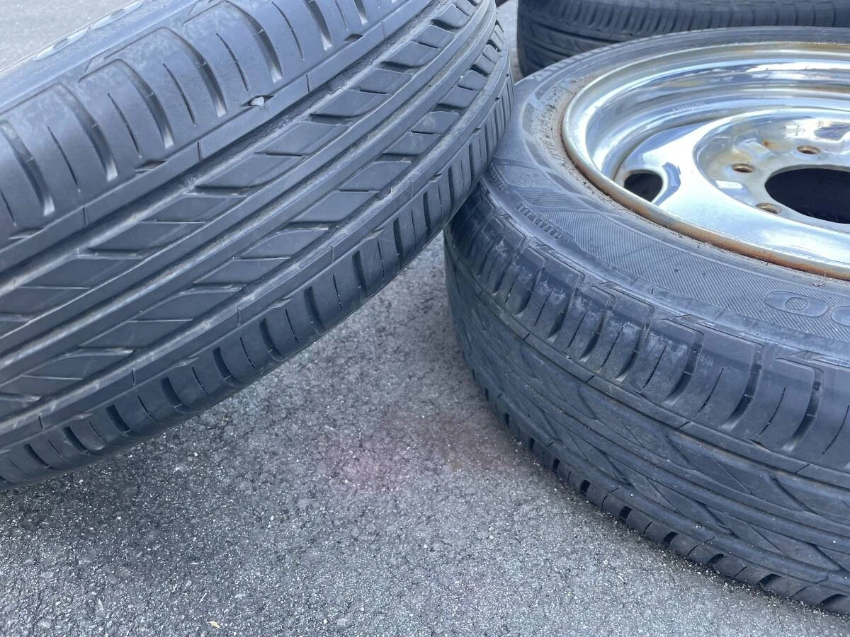 JDM Old car Rare Datsun Truck 620 with 156-hole 139.7 6J iron wheels w No Tires - Image 6