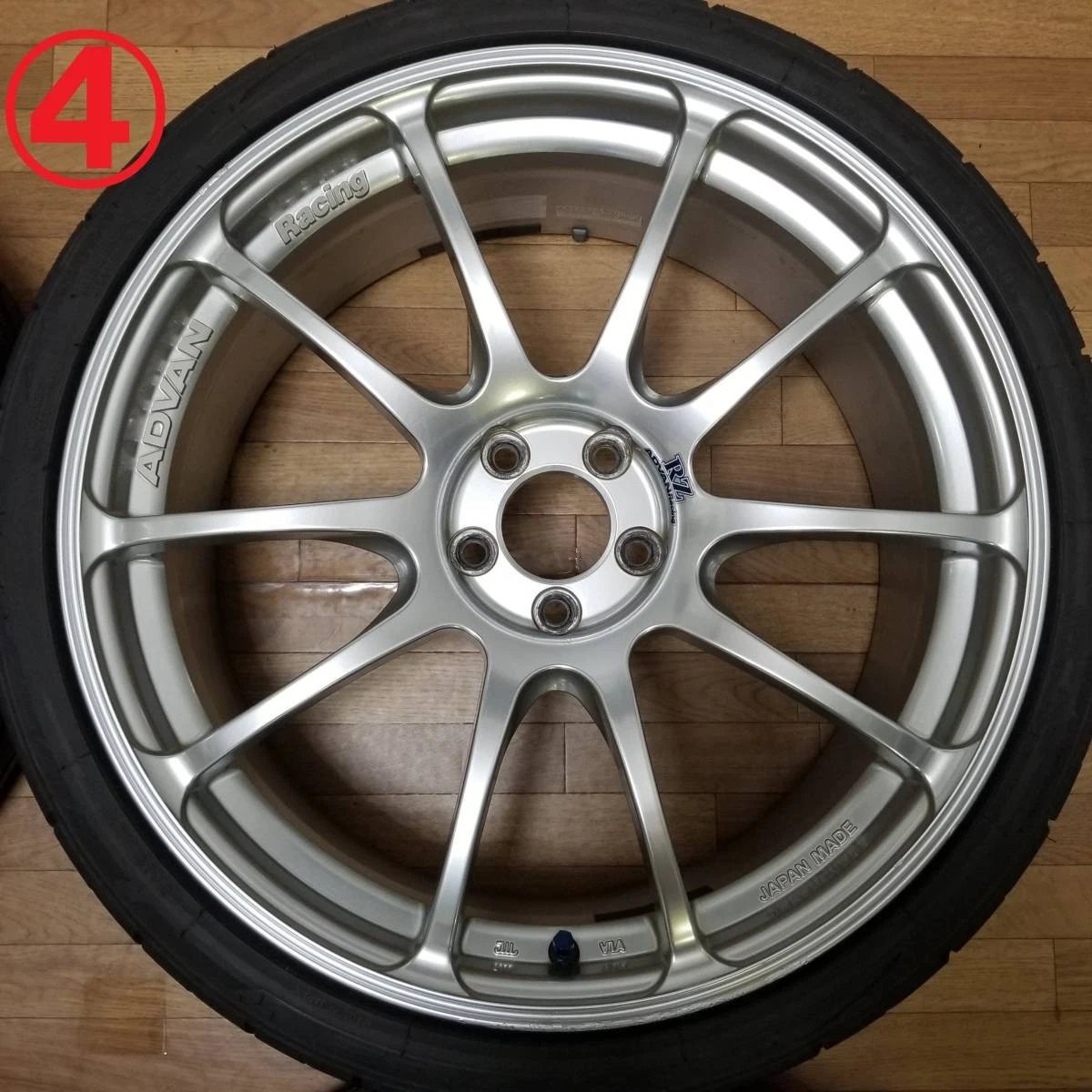 JDM Rare 198J +50 PCD100 ADVAN Racing RZ wheels with burr grooves for No Tires - Image 5