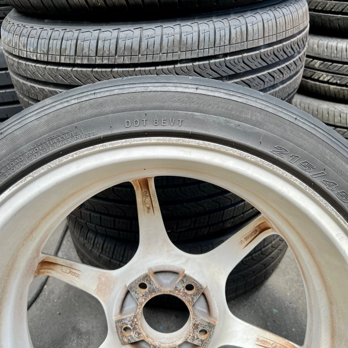 JDM Aftermarket wheels with tires: P1 RACING bar D-Club P1 Racing repa No Tires - Image 9