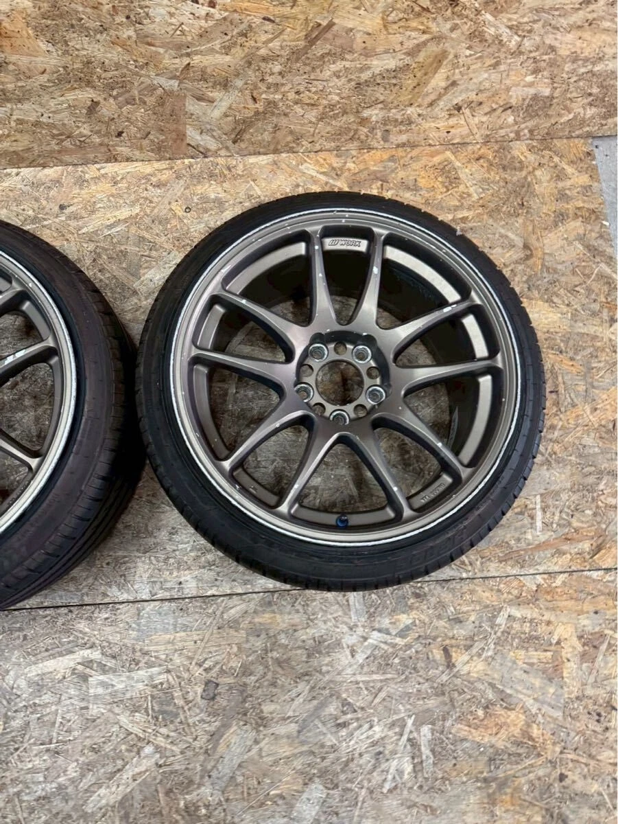 JDM Rare WORK EMOTION CR Kai 179J +28 PCD114.3 5-lug wheels work emoti No Tires - Image 3