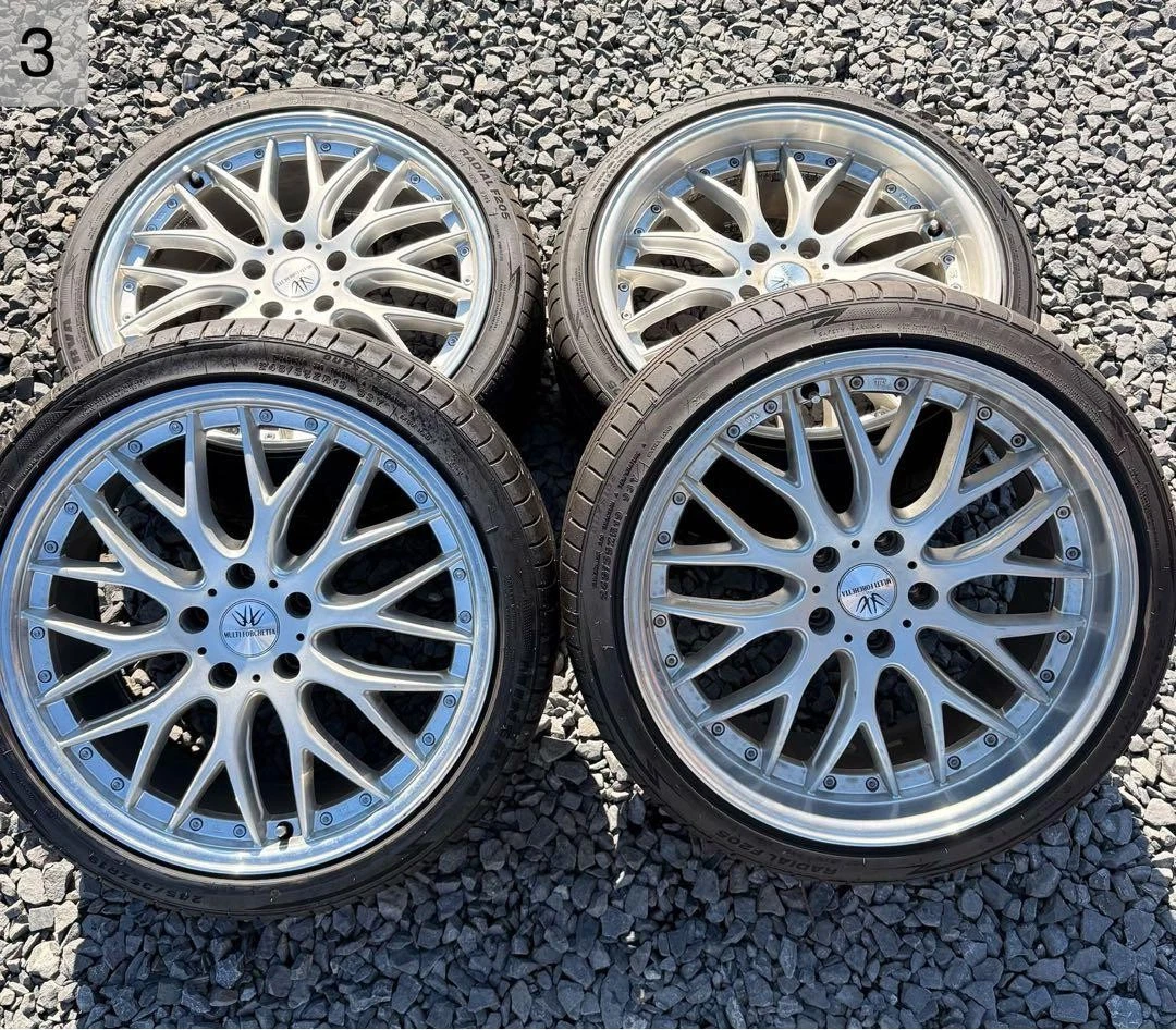 JDM WORK multi Forchetta aluminum wheels with summer tires 4-pack set No Tires - Image 6