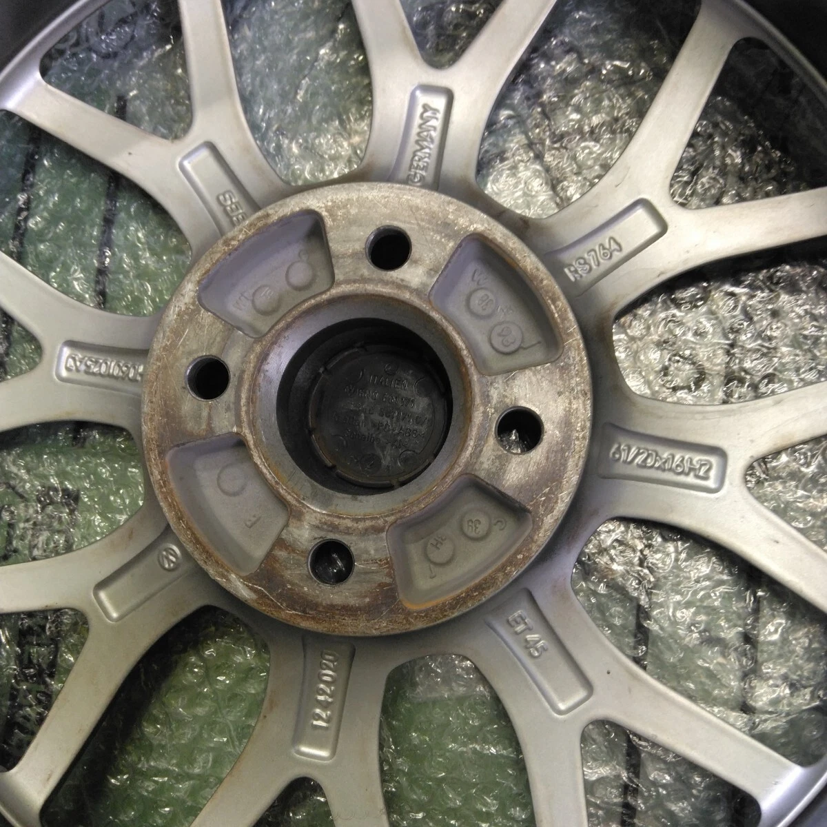 JDM Genuine VW BBS RS764 rim polish specification gunmetal discs 4H 16 No Tires - Image 10