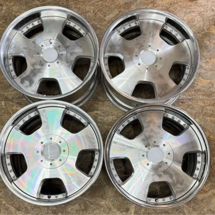 JDM Rare Vienna Dish 198.5J+45 PCD 114.3 5-hole 5H Deep Rim Crown for No Tires