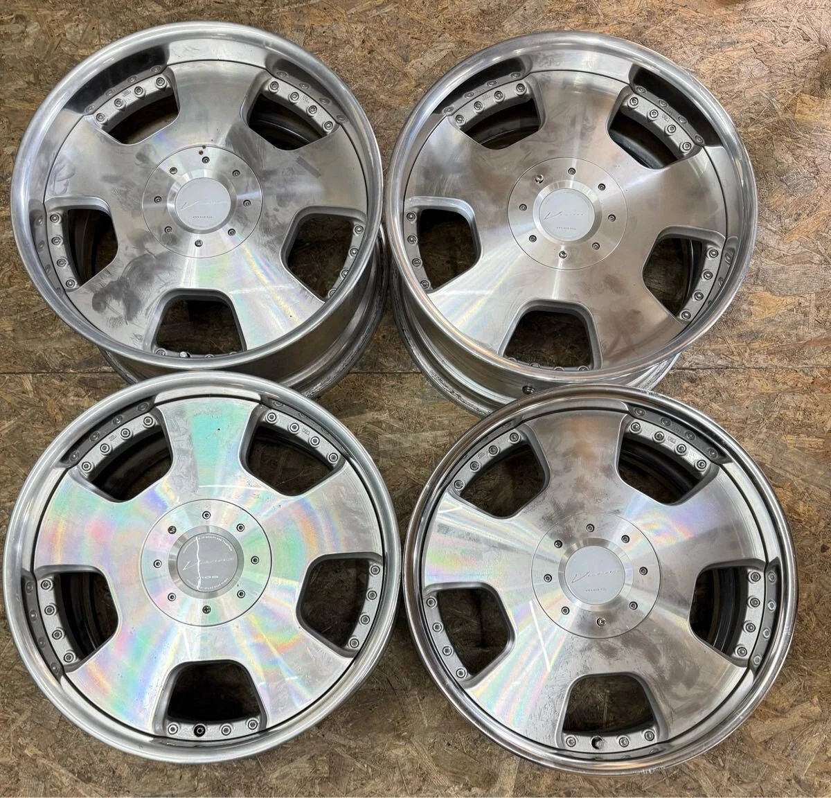 JDM Rare Vienna Dish 198.5J+45 PCD 114.3 5-hole 5H Deep Rim Crown for No Tires