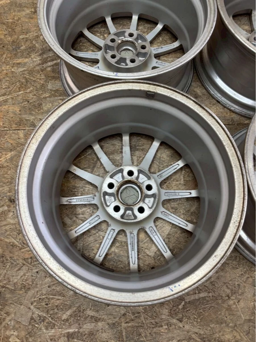 JDM Rare Mitsubishi Genuine ENKEI CZ4A Lancer Evolution 10 Wheels 188. No Tires - Image 7