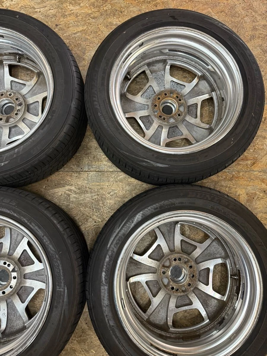 JDM Rare WORK Euroline DH 188.5J+45 PCD114.3 5-hole 5H Euroline deep r No Tires - Image 8