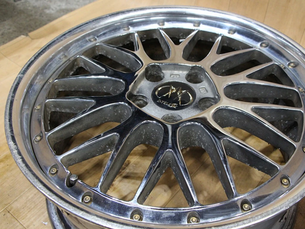 JDM B997 Deep Rim Rare Algernon INTELESSE 3-Piece Wheels 18x8J+43 PCD1 No Tires - Image 7