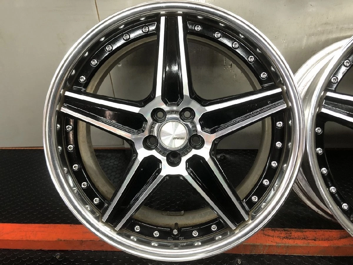 JDM WORK Lanvec LS1 wheels with aftermarket 194Book 7.5J5HPCD100+48 bo No Tires - Image 2