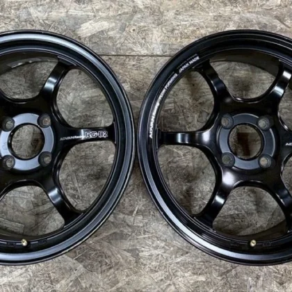 JDM Rare ADVAN Racing RG-D2 157.5J+40 PCD100 4-lug 4H wheels for Roads No Tires