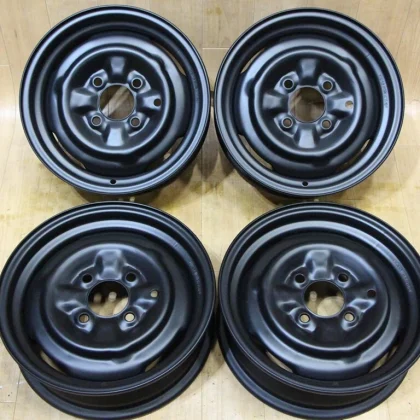 JDM C91 old car Nissan genuine iron chin 14X4.5J+30 PCD114.3 610 Blueb No Tires