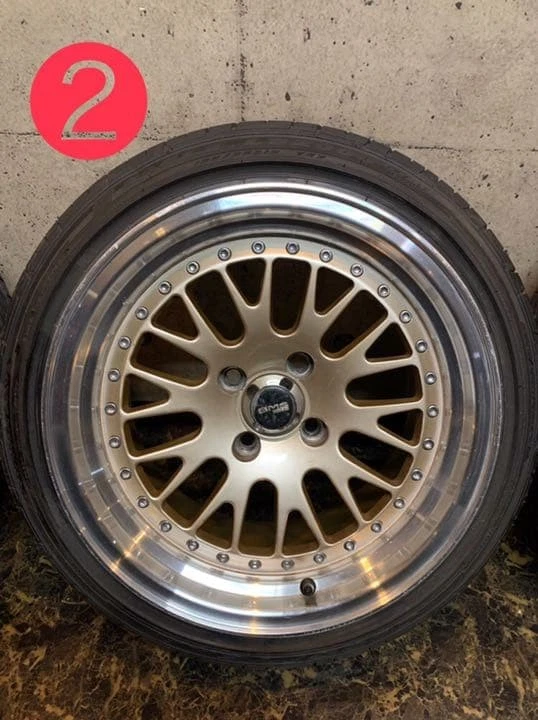 JDM BMS stepped rim deep rim 158J almost with tire No Tires - Image 3