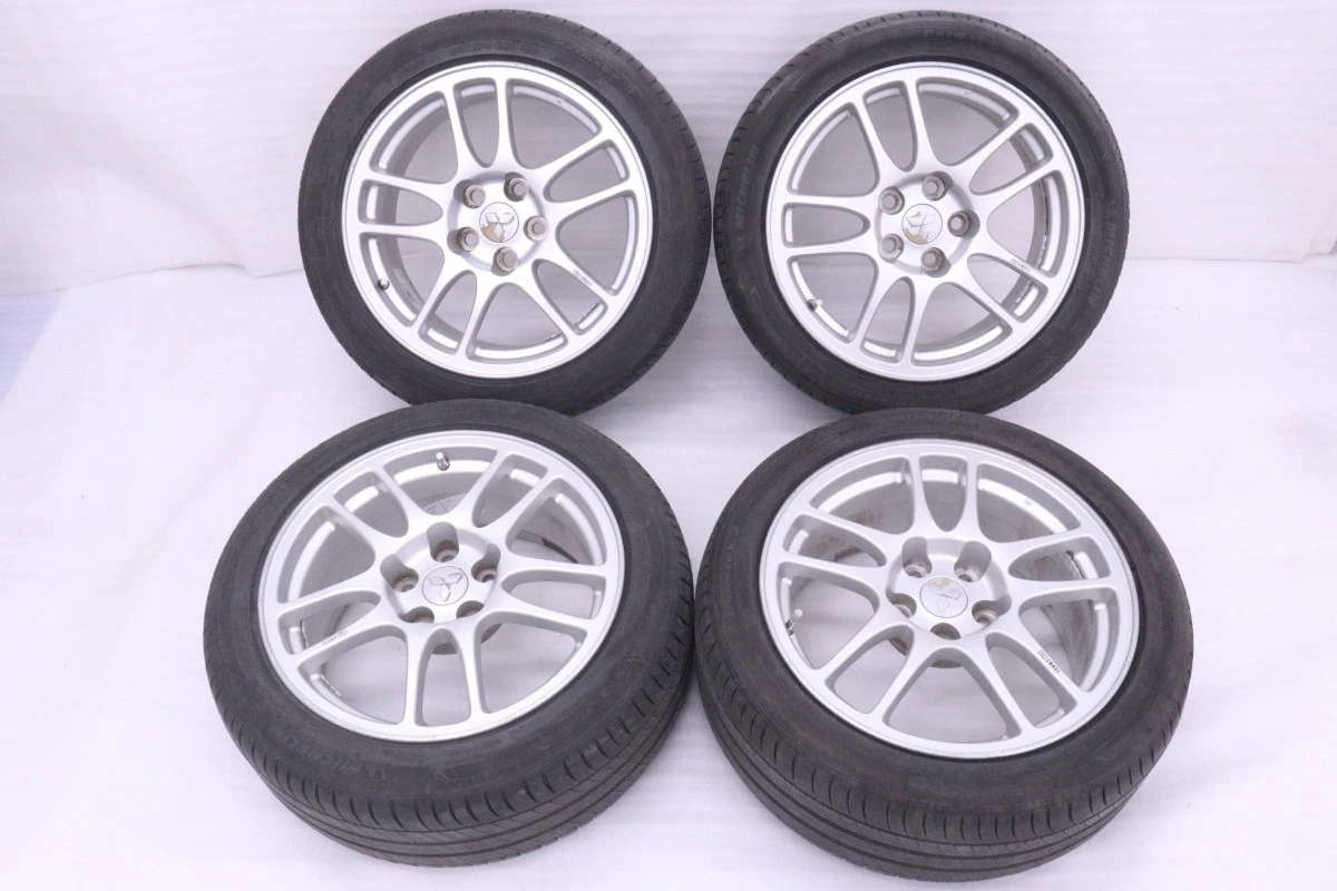 JDM 59-2574 Mitsubishi QT 17x8J +38 5x114.3 PCD 235/45R17 tires for Mi No Tires