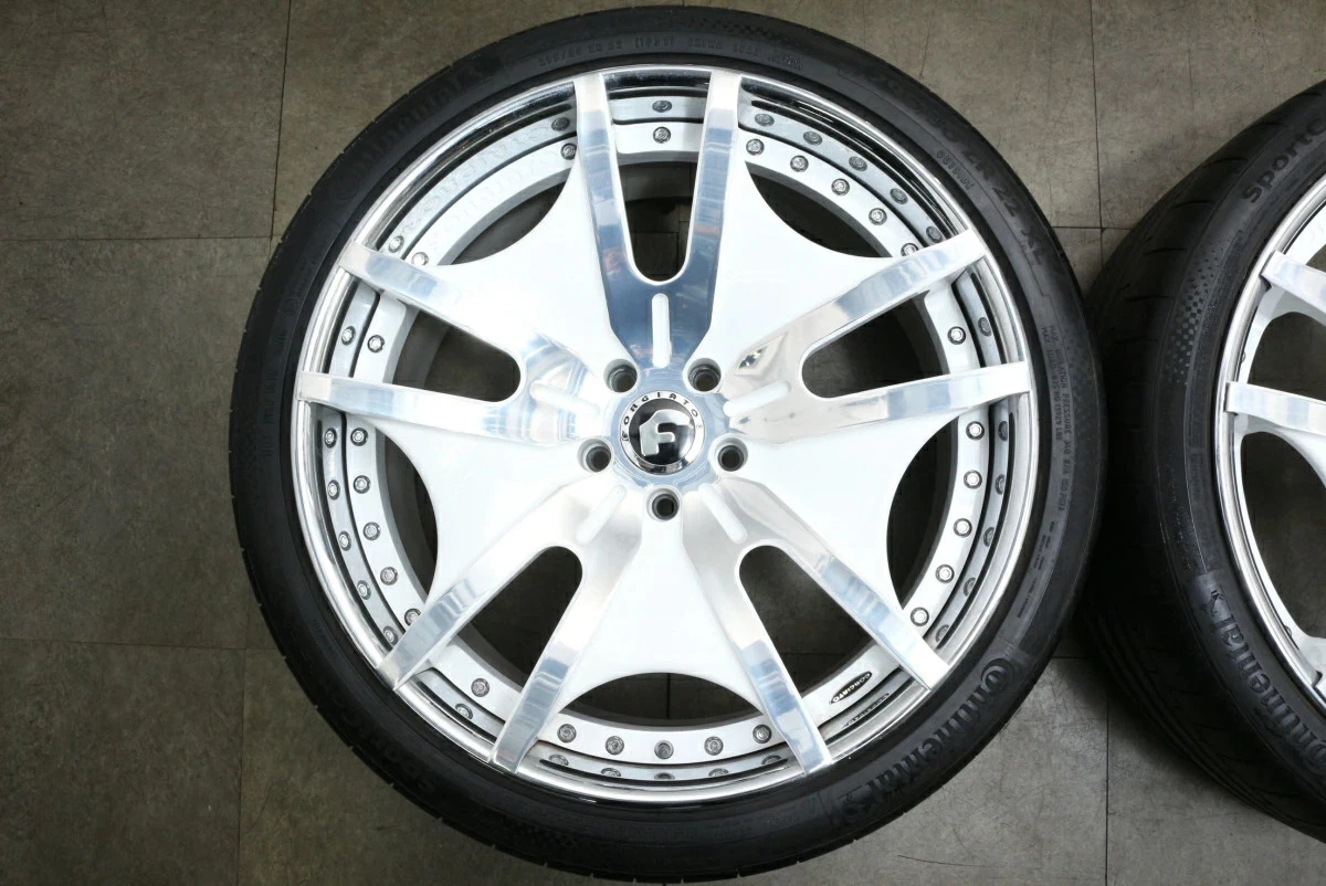 JDM Used FORGIATO Vela 4-Book Set 229.5J x 22 +36 measured PCD 120 295 No Tires - Image 4