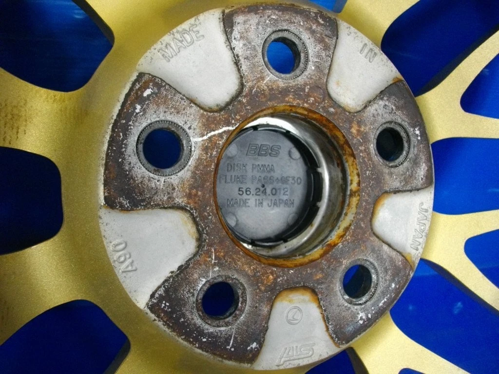 JDM H Subaru Genuine Optional BBS RG362 166.5J +48 5H PCD100 Wheels wi No Tires - Image 4