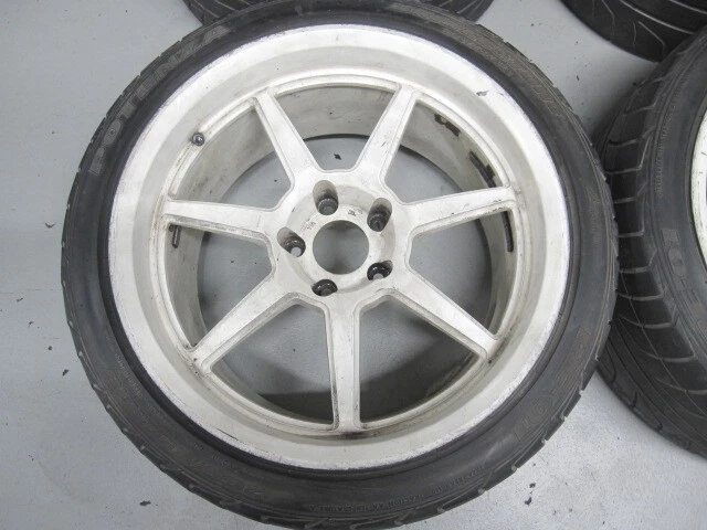 JDM Rare HINODEX forging 9.5J+15 114.3/5H 184Book set GT-R BNR32 BCNR3 No Tires - Image 7