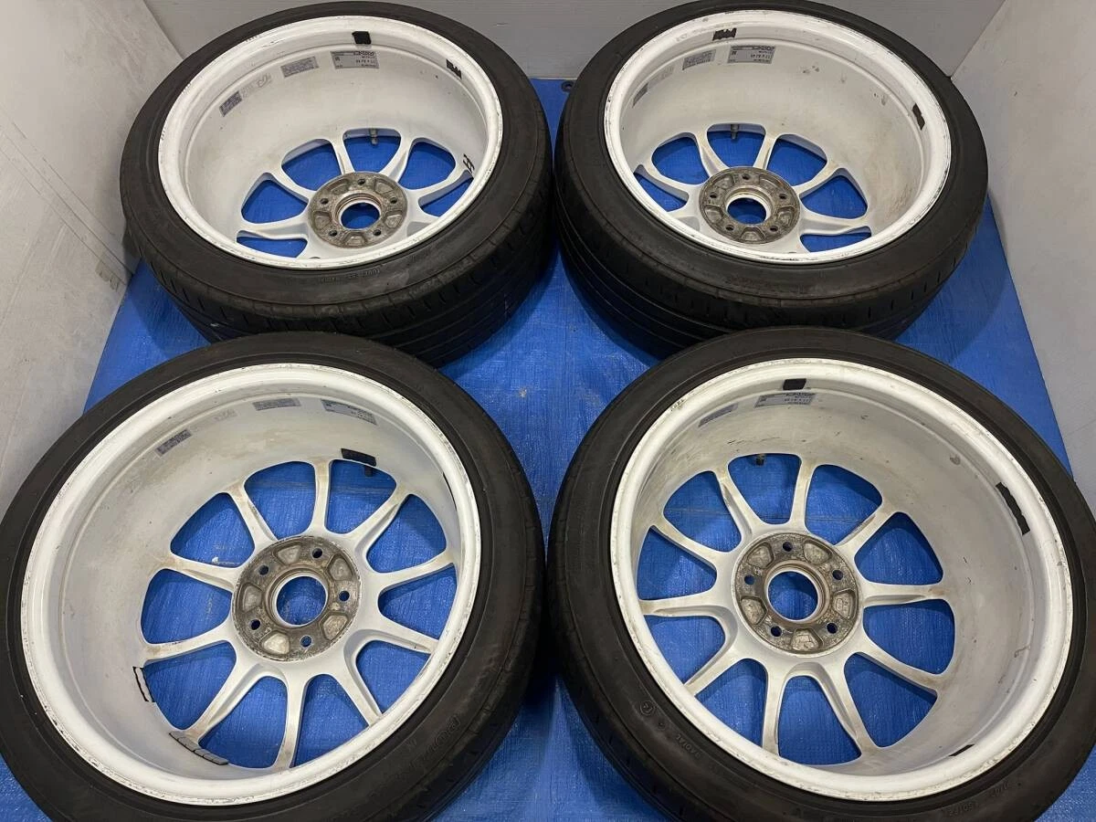 JDM Rare White ZE40 lightweight forging RAYS 17x8J +48 114.3/5BS 205/4 No Tires - Image 8