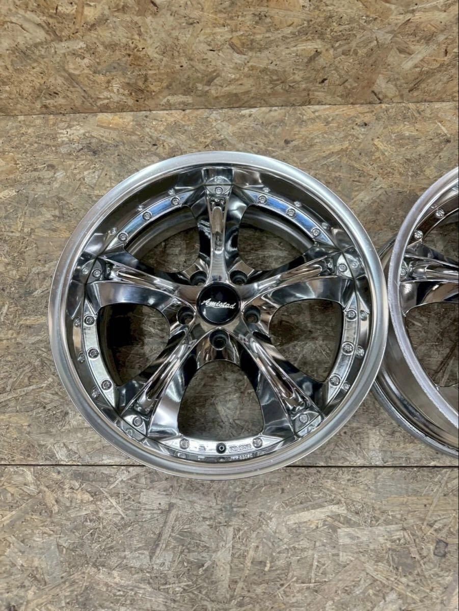JDM Rare Amistad Bright wheels 198.5J+42 PCD114.3 5-hole 5H discontinu No Tires - Image 2