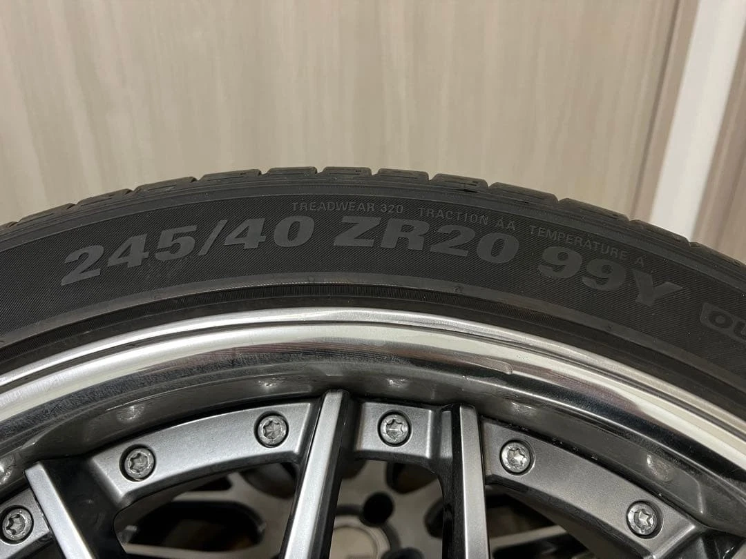 JDM WORK Lanvec LM1 20 tire and wheel set 4 books No Tires - Image 9