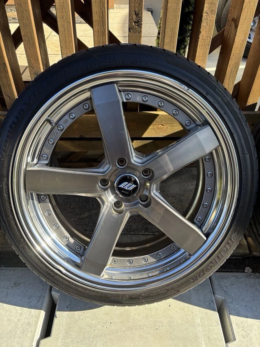 JDM WORK ZEAST ST2 198.5j +52 5/114.3 TGP Trans Gray Polished HANKOOK No Tires - Image 4