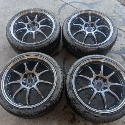 JDM WORK EMOTION D9R 4-Piece Set for BMW 18-inch 8.5J PCD120 5H 5-Lug No Tires