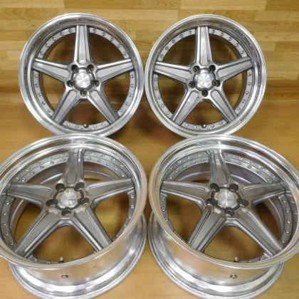JDM 16-193Deep rims WORK LANVEC LS119in 9.5J+30 8.5J+25 lowdown bar fe No Tires