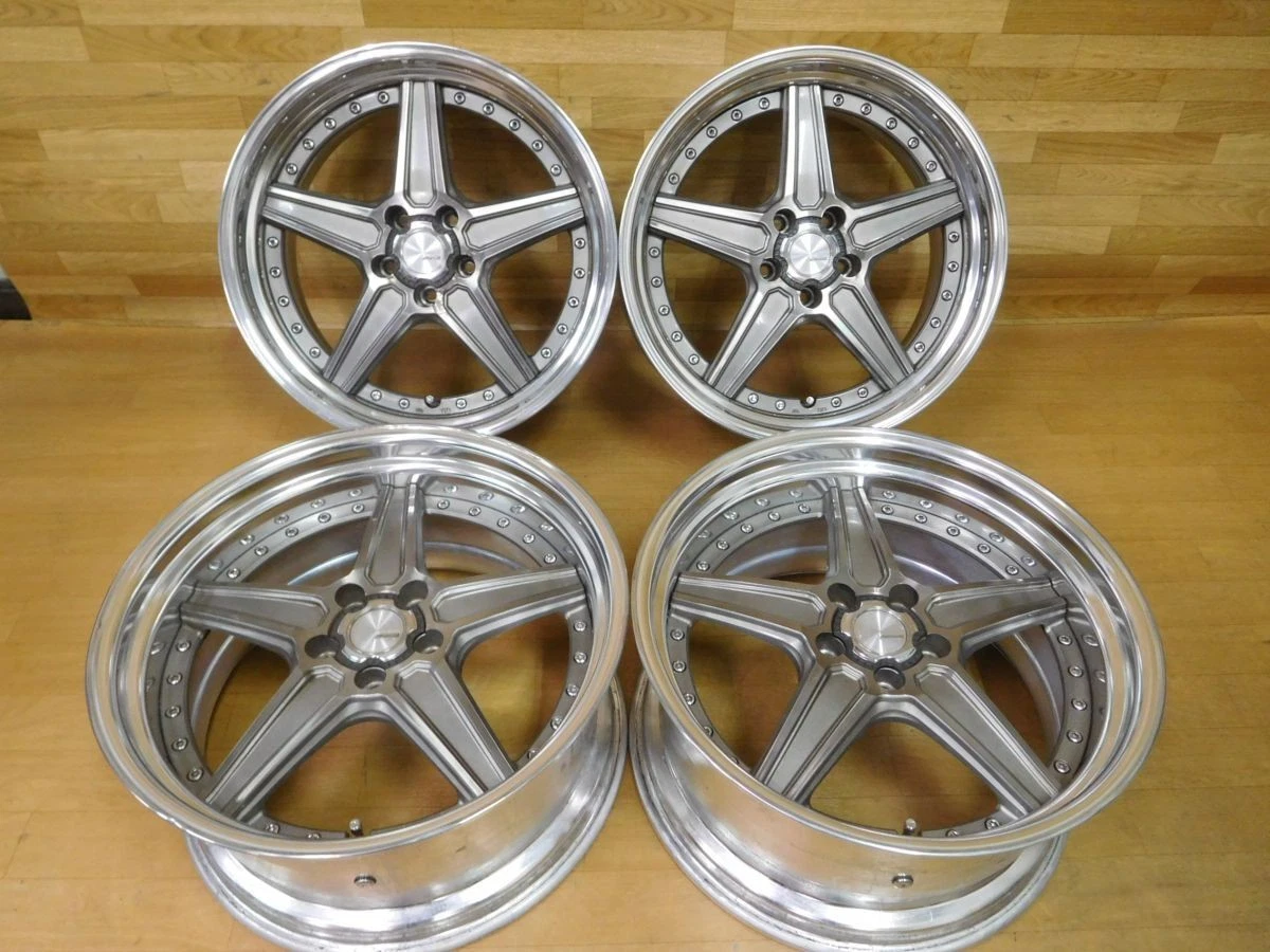 JDM 16-193Deep rims WORK LANVEC LS119in 9.5J+30 8.5J+25 lowdown bar fe No Tires